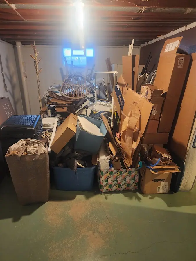 Roll-off dumpster container at job site for Roll Off Dumpster Rental in Big Lake